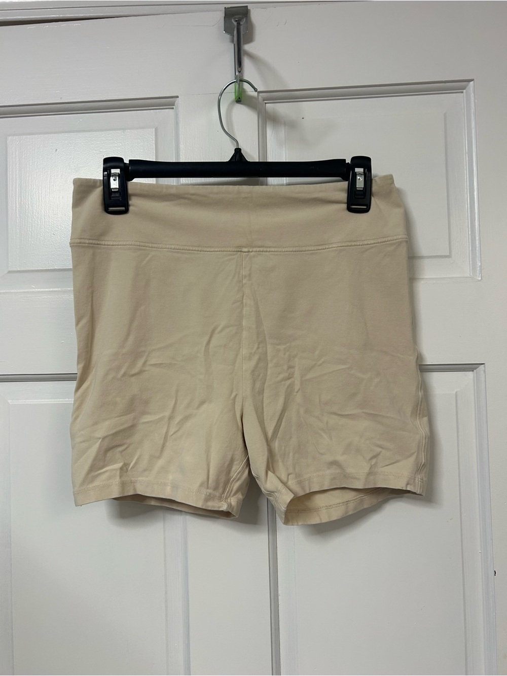 Everyday High-Waist Cream Bike Shorts